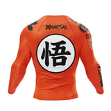 Kanji Orange BJJ Rash Guard XMARTIAL