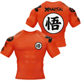Kanji Orange BJJ Rash Guard XMARTIAL