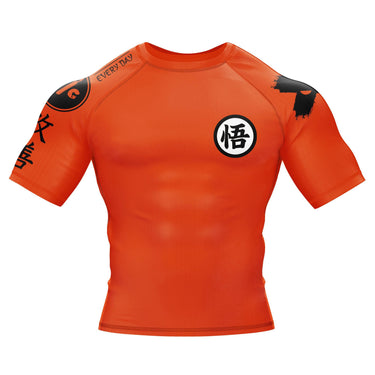 Kanji Orange BJJ Rash Guard XMARTIAL