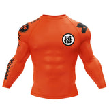 Kanji Orange BJJ Rash Guard XMARTIAL