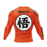 Kanji Orange Rash Guard XMARTIAL