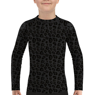 Kids BJJ Rash Guard Black Leopard X-Tech 25 Series XMARTIAL