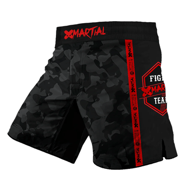 Kids Grappling Shorts Black Camo Fight Team X-Tech 25 Series XMARTIAL