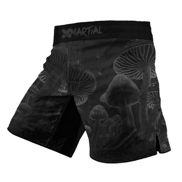 Kids Grappling Shorts Black Indigo Mushroom X-Tech 25 Series XMARTIAL