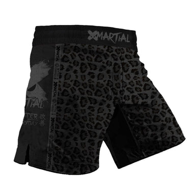Kids Grappling Shorts Black Leopard X-Tech 25 Series XMARTIAL