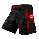 Kids MMA Shorts Black Camo Fight Team X-Tech 25 Series XMARTIAL