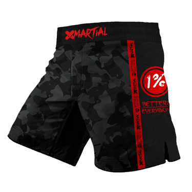 Kids MMA Shorts Black Camo Fight Team X-Tech 25 Series XMARTIAL