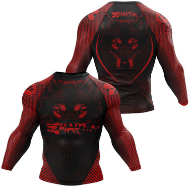 Night Wolf BJJ Rash Guard XMARTIAL