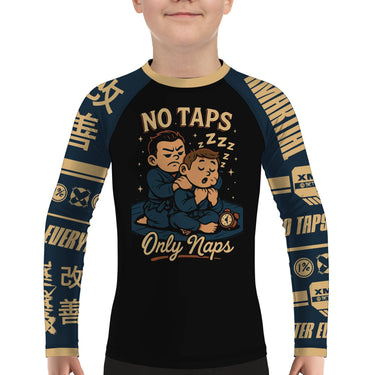 No Taps Only Naps Kids BJJ Rash Guard XMARTIAL