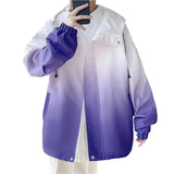Oversized Gradient Loose Bomber Jacket XMARTIAL
