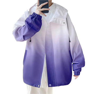 Oversized Gradient Loose Bomber Jacket XMARTIAL