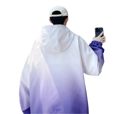 Oversized Gradient Loose Bomber Jacket XMARTIAL