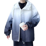 Oversized Gradient Loose Bomber Jacket XMARTIAL