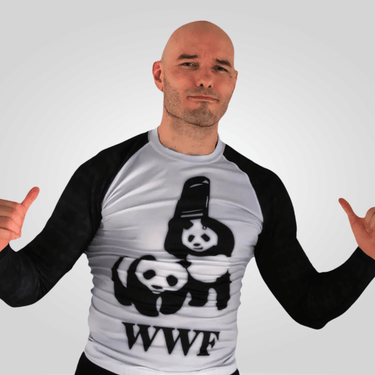Panda Chair Shot BJJ Rash Guard XMARTIAL