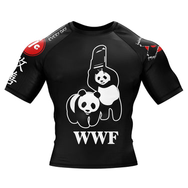Panda Chair Shot BJJ Rash Guard XMARTIAL