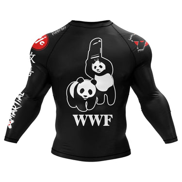 Panda Chair Shot BJJ Rash Guard XMARTIAL