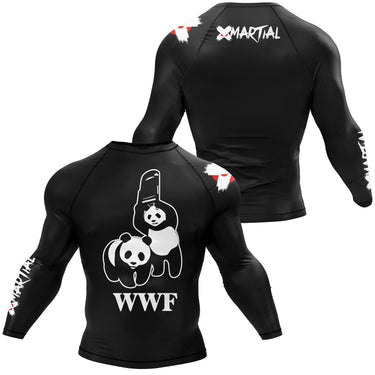 Panda Chair Shot BJJ Rash Guard XMARTIAL