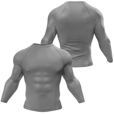 Premium Long Sleeve Gray Compression Shirt XMARTIAL