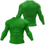 Premium Long Sleeve Green Compression Shirt XMARTIAL