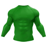 Premium Long Sleeve Green Compression Shirt XMARTIAL