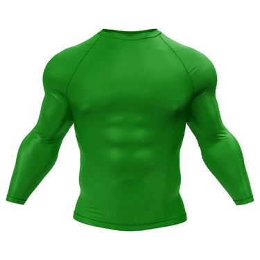 Premium Long Sleeve Green Compression Shirt XMARTIAL