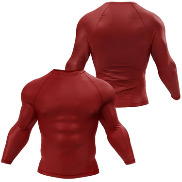 Premium Long Sleeve Maroon Compression Shirt XMARTIAL