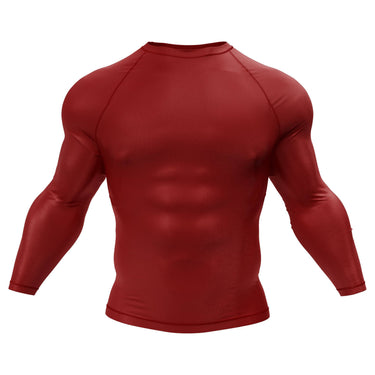 Premium Long Sleeve Maroon Compression Shirt XMARTIAL