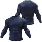 Premium Long Sleeve Navy Compression Shirt XMARTIAL