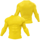 Premium Long Sleeve Yellow Compression Shirt