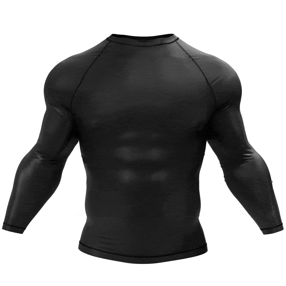 Premium Black BJJ Rash Guard - XMARTIAL