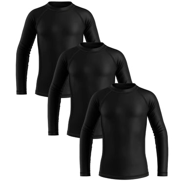 Premium Black Kids BJJ Rash Guard XMARTIAL