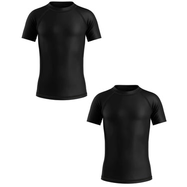 Premium Black Kids BJJ Rash Guard XMARTIAL