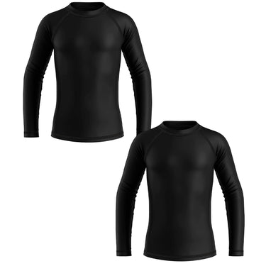 Premium Black Kids BJJ Rash Guard XMARTIAL