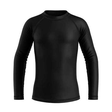 Premium Black Kids BJJ Rash Guard XMARTIAL