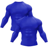 Premium Long Sleeve Blue Compression Shirt XMARTIAL
