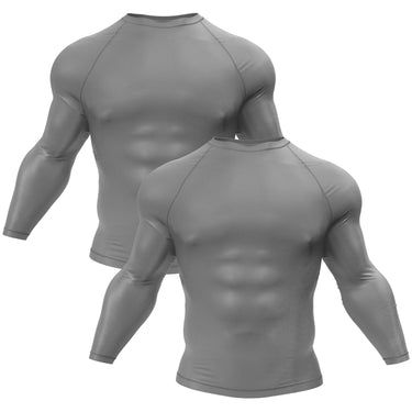 Premium Long Sleeve Gray Compression Shirt XMARTIAL