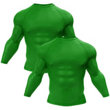 Premium Long Sleeve Green Compression Shirt XMARTIAL