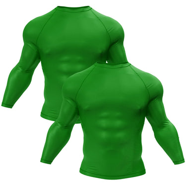 Premium Long Sleeve Green Compression Shirt XMARTIAL