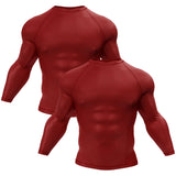 Premium Long Sleeve Maroon Compression Shirt XMARTIAL