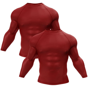 Premium Long Sleeve Maroon Compression Shirt XMARTIAL