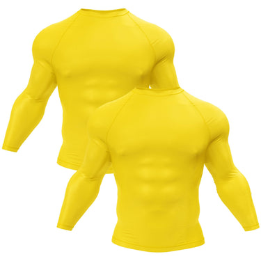 Premium Long Sleeve Yellow Compression Shirt XMARTIAL