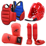 Red Next Level Muay Thai Gloves and Shin Guards XMARTIAL