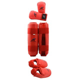 Red Pro Series Muay Thai Gloves and Shin Guards XMARTIAL