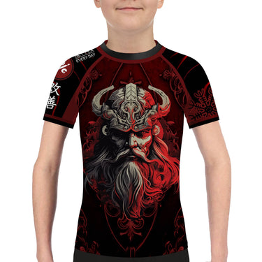 Red Viking Kids BJJ Rash Guard XMARTIAL