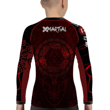 Red Viking Kids BJJ Rash Guard XMARTIAL