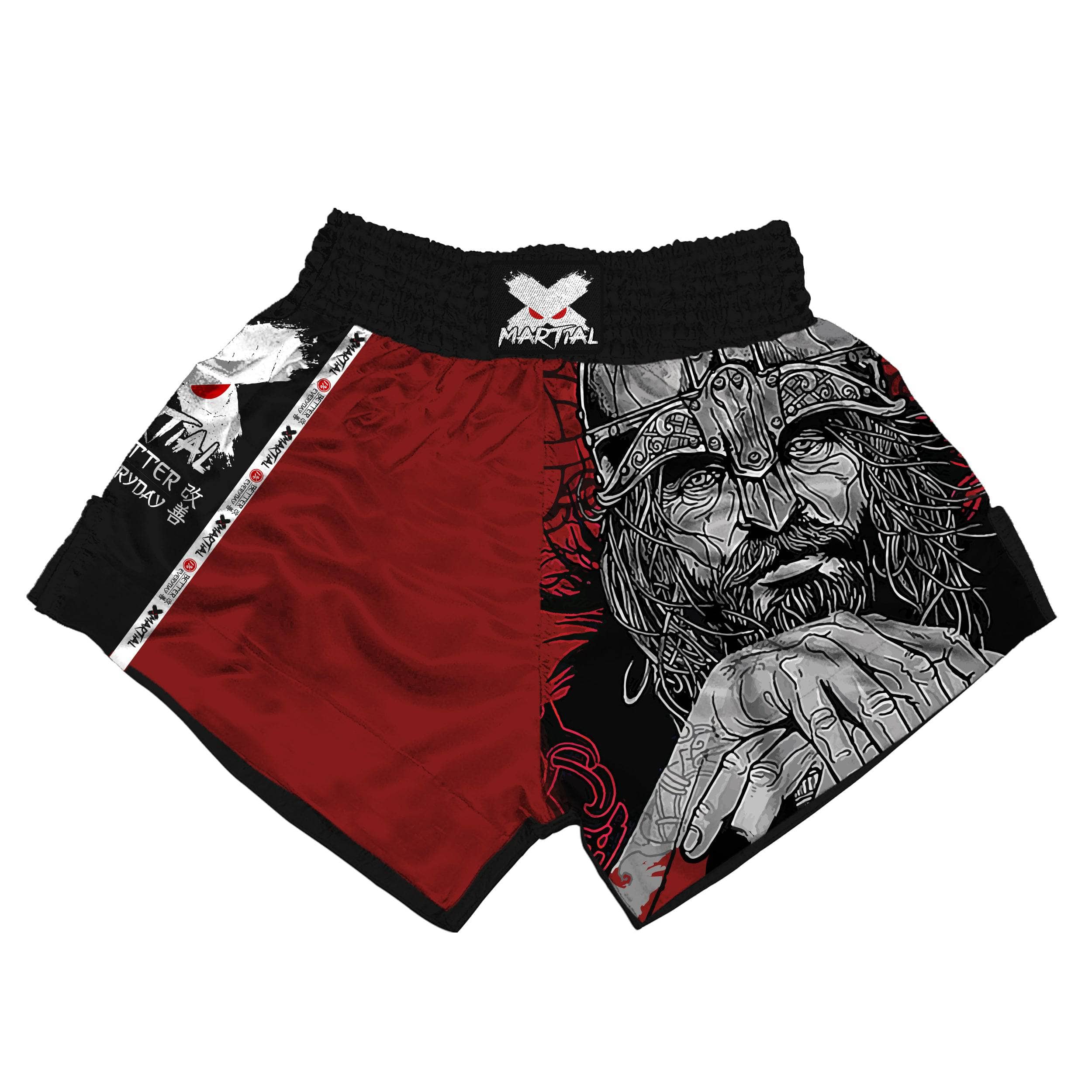 Red Viking Muay Thai Shorts XMARTIAL