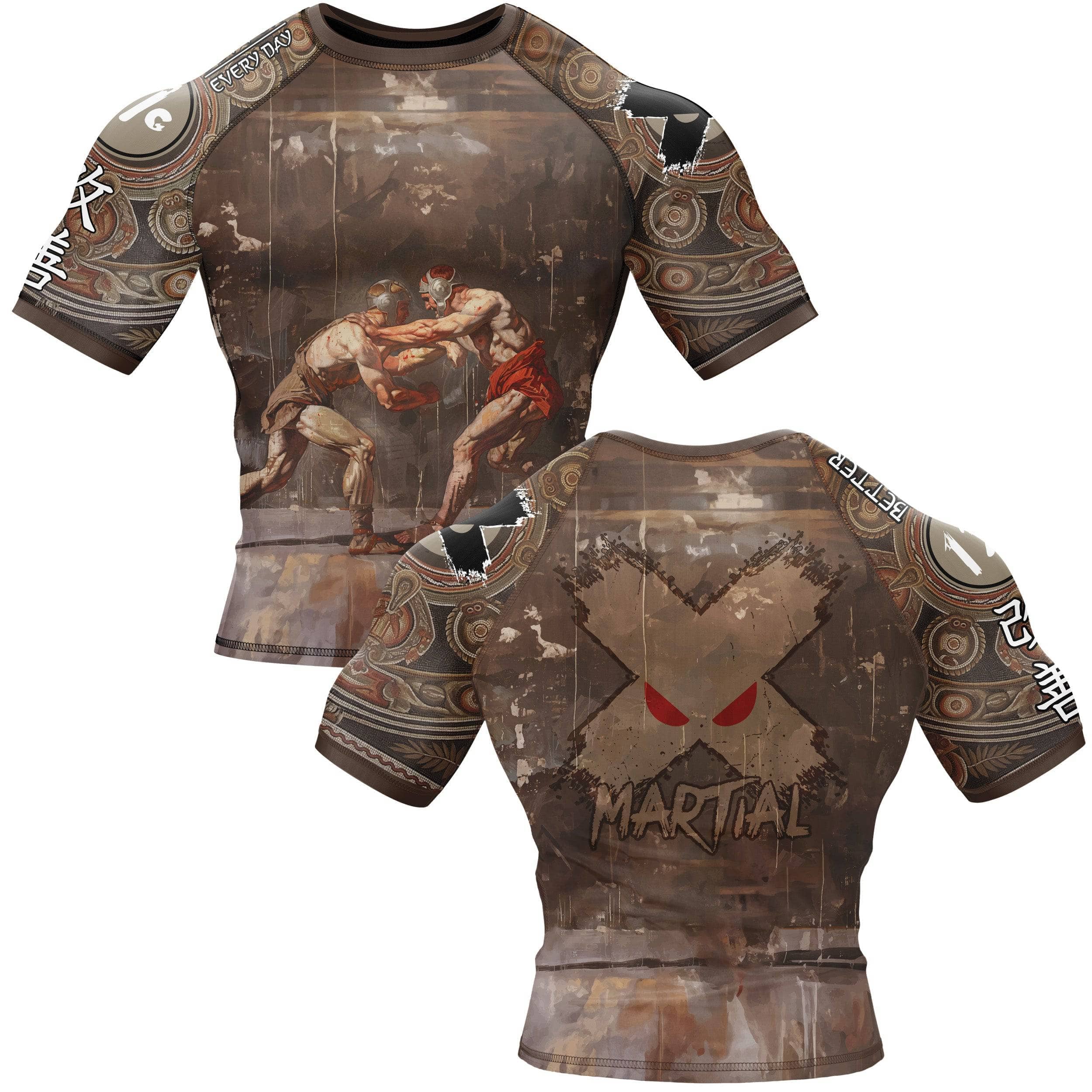 Roman gladiatorial BJJ Rash Guard - XMARTIAL