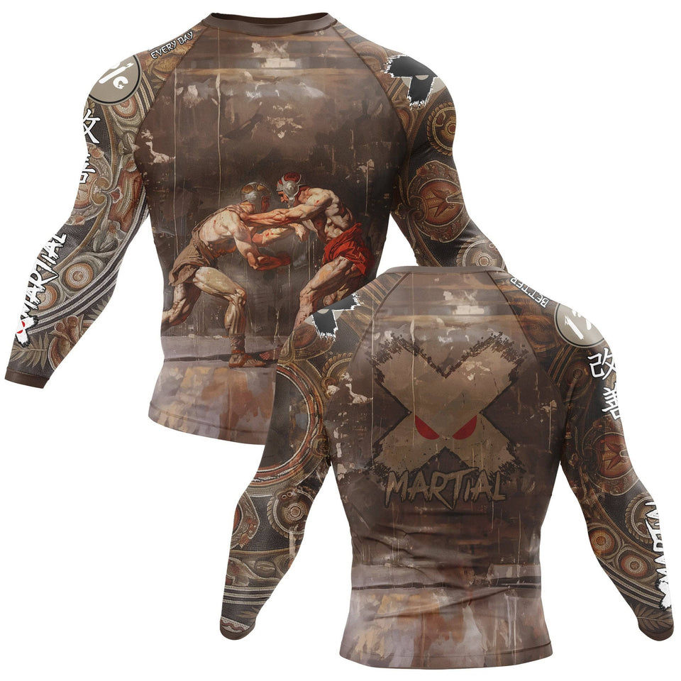 Roman gladiatorial BJJ Rash Guard - XMARTIAL