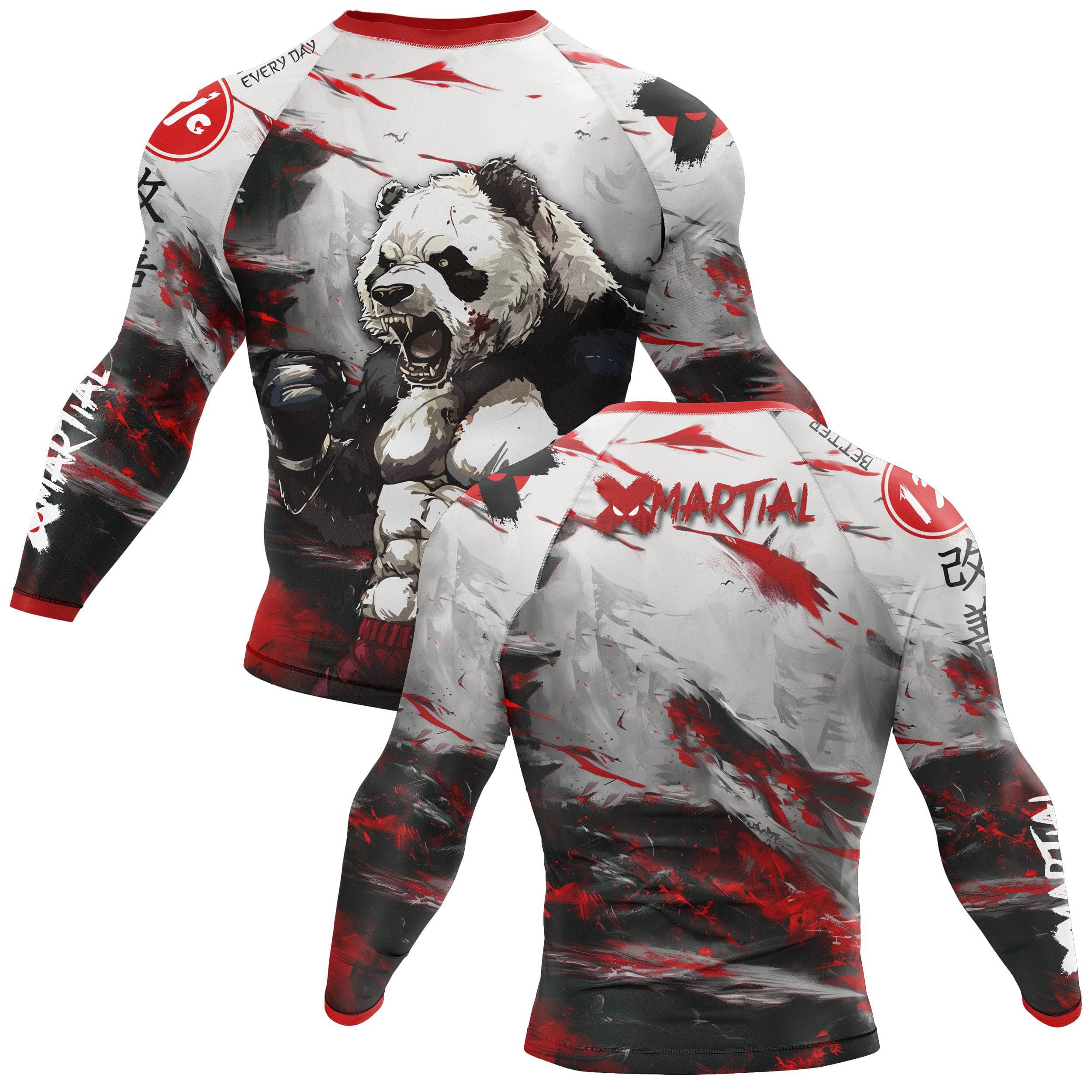 Shredded Panda BJJ Rash Guard - XMARTIAL