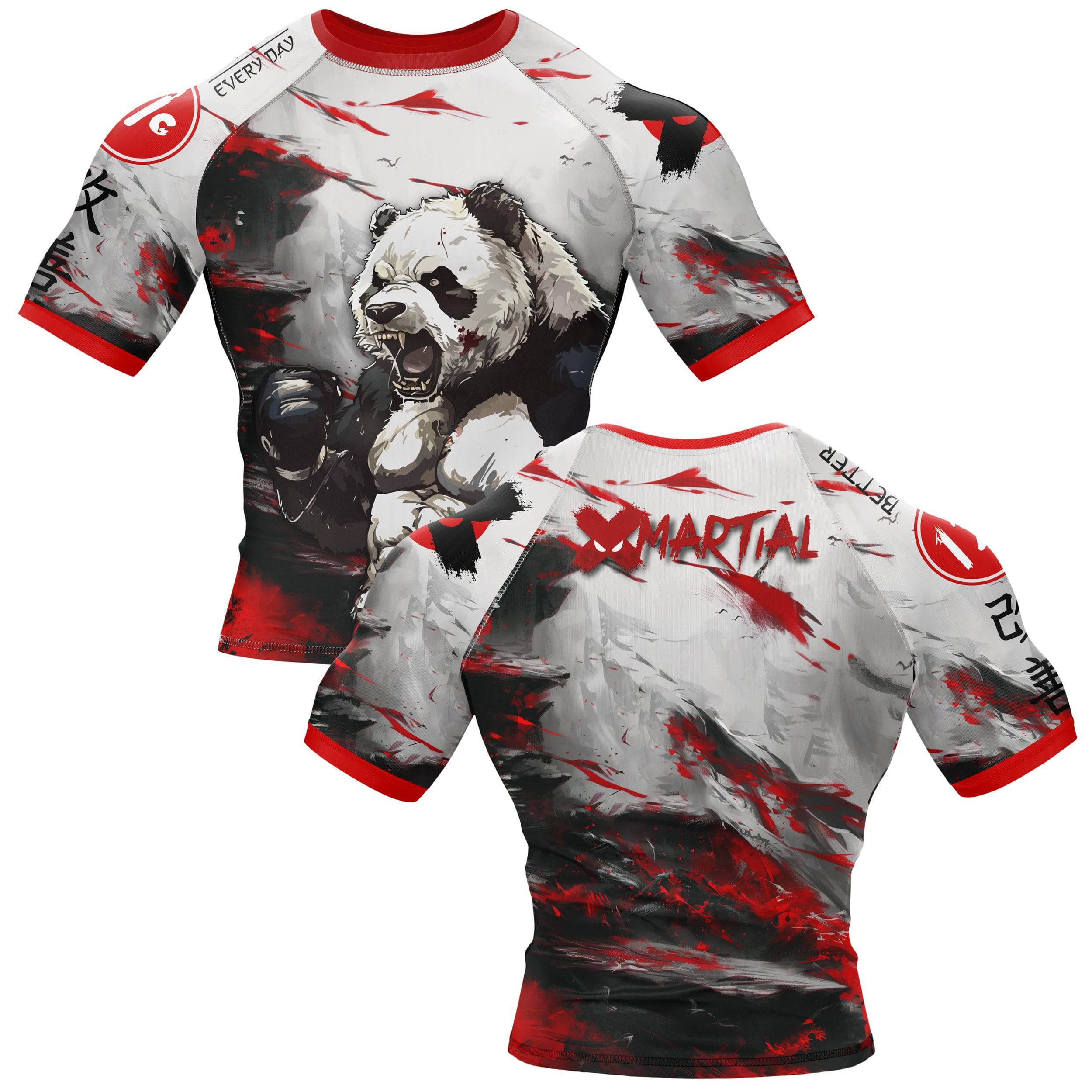 Shredded Panda BJJ Rash Guard - XMARTIAL